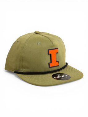 Illinois Fighting Illini Orange 3D Classic Rope Hat- Loden/ Black